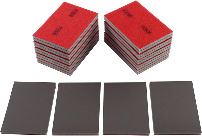 Langthering 24pcs 2000Grits Sanding Sponge, Wet and Dry 4"x3" Sanding Block, Reusable Sand Paper for Metal Wood Drywall Walls Stone Automotive Paint Plastic DIY (2000 Grits) - Image 1